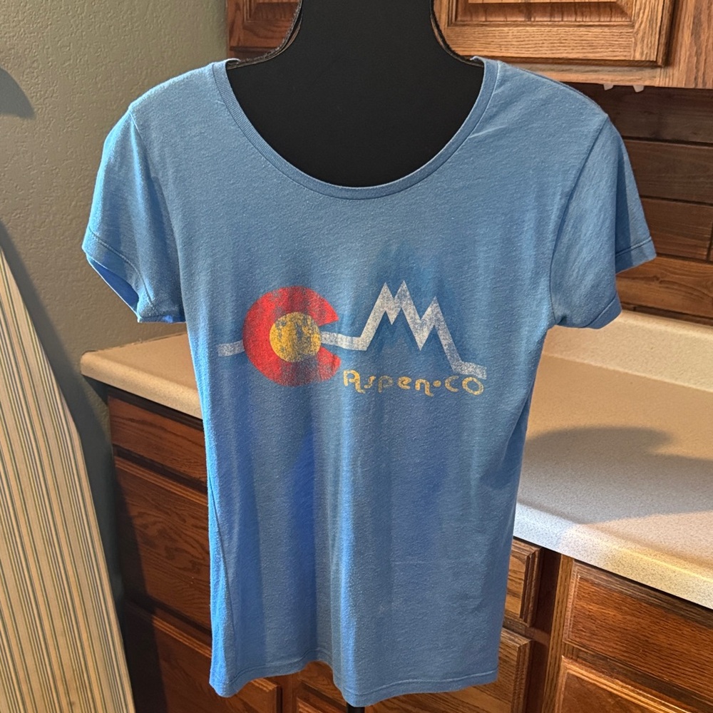 Aspen CO Blue Graphic Tee
